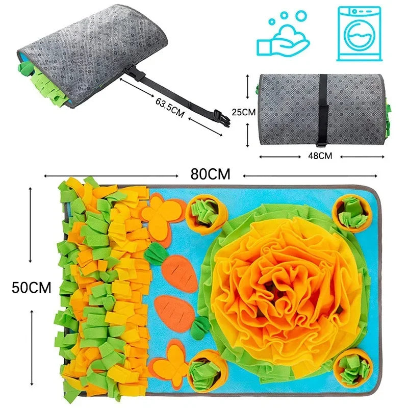 Large Snuffle Mat for Dogs – Interactive Stress Relief Training Mat & Slow Feeder Dog Treat Toy