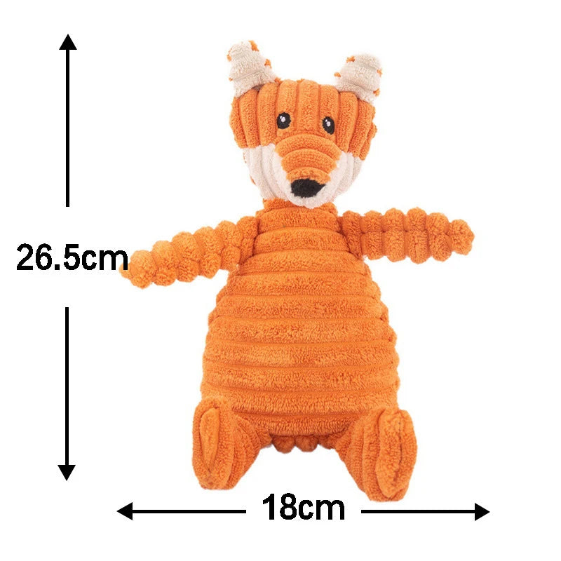 Plush Animal Squeaky Toy – Interactive Chew & Teething 🐾🧸