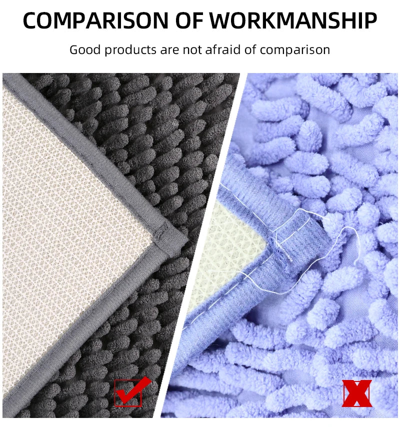 Chenille Plush Pet Mat – Soft Absorbent Dog & Cat Bed Pad, Cozy Seat Cushion for Crates, Bathroom & Pet Lounging