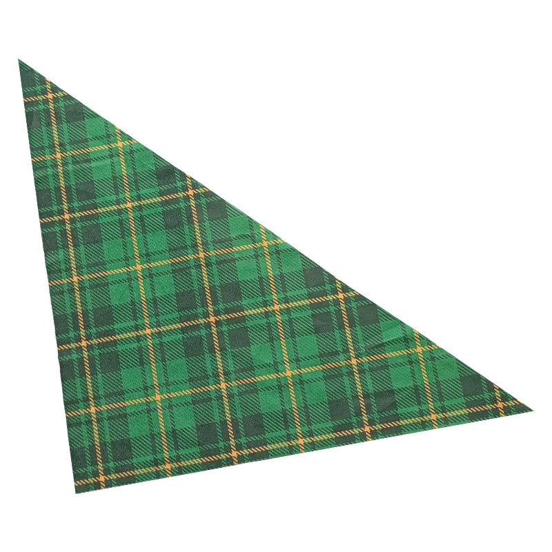 10Pcs Dog Bandana Set – Fruits, Plaid, Paw & Snowman Triangle Scarves for Small, Medium & Large Dogs