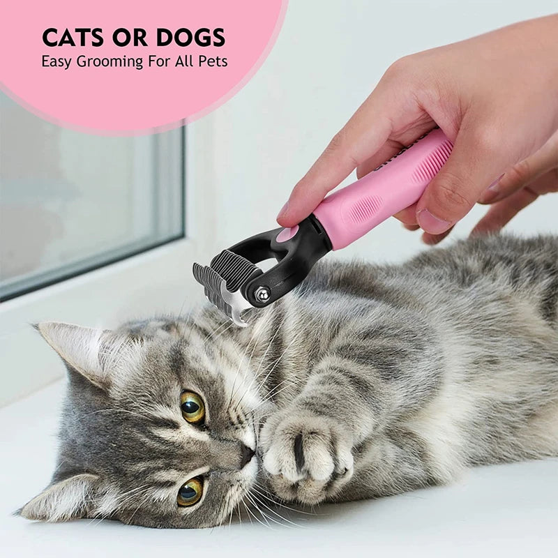All-in-One Dog & Cat Hair Remover Brush – Grooming Comb for Long, Short & Curly Hair
