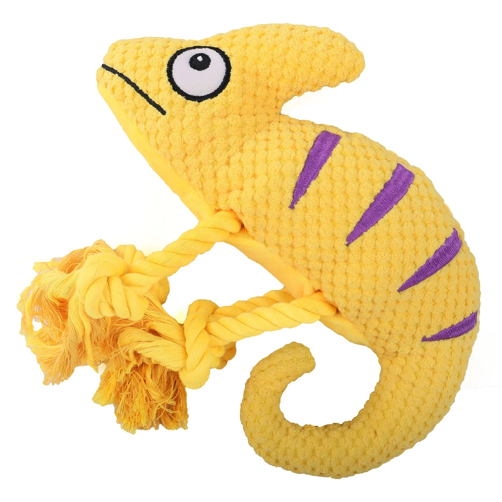 Chameleon Plush Dog Toy – Squeaky, Bite-Resistant Chew 🦎🐾