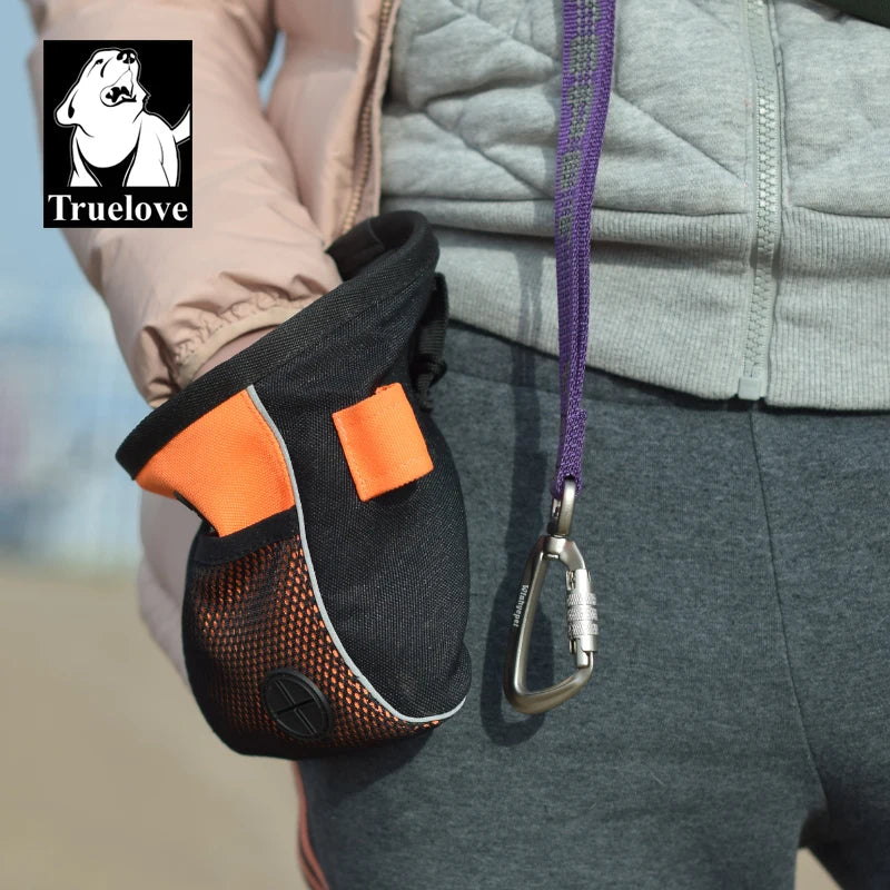 Truelove Pet Treat Training Bag – Waterproof, High Capacity Snack Pouch with Drawstring & Waste Bag Dispenser for Outdoor Use (TLT2051)