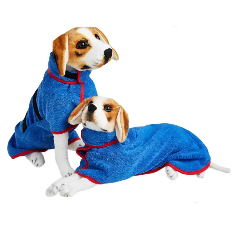 Pet Bathrobe Adjustable Towel – Super Fast-Drying Moisture Robe for Dogs (Large, Medium, Small)