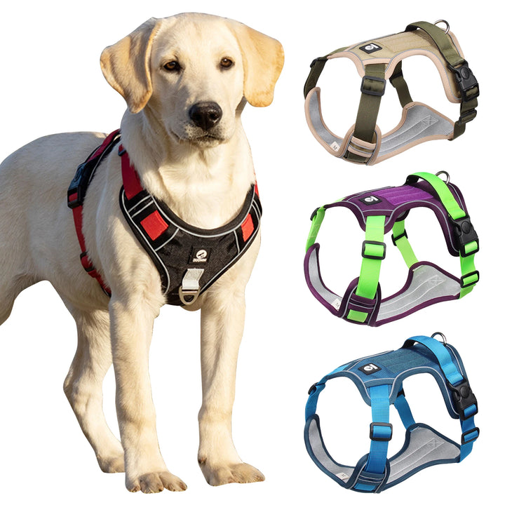 🛡️ Tactical Dog Harness – Reflective Waterproof Vest for Medium & Large Dogs