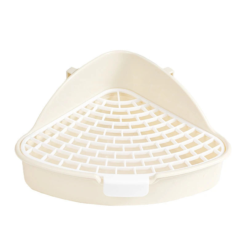 Corner Rabbit Litter Pan – Small Animal Potty Trainer for Bunnies, Ferrets, Hamsters, Guinea Pigs & More