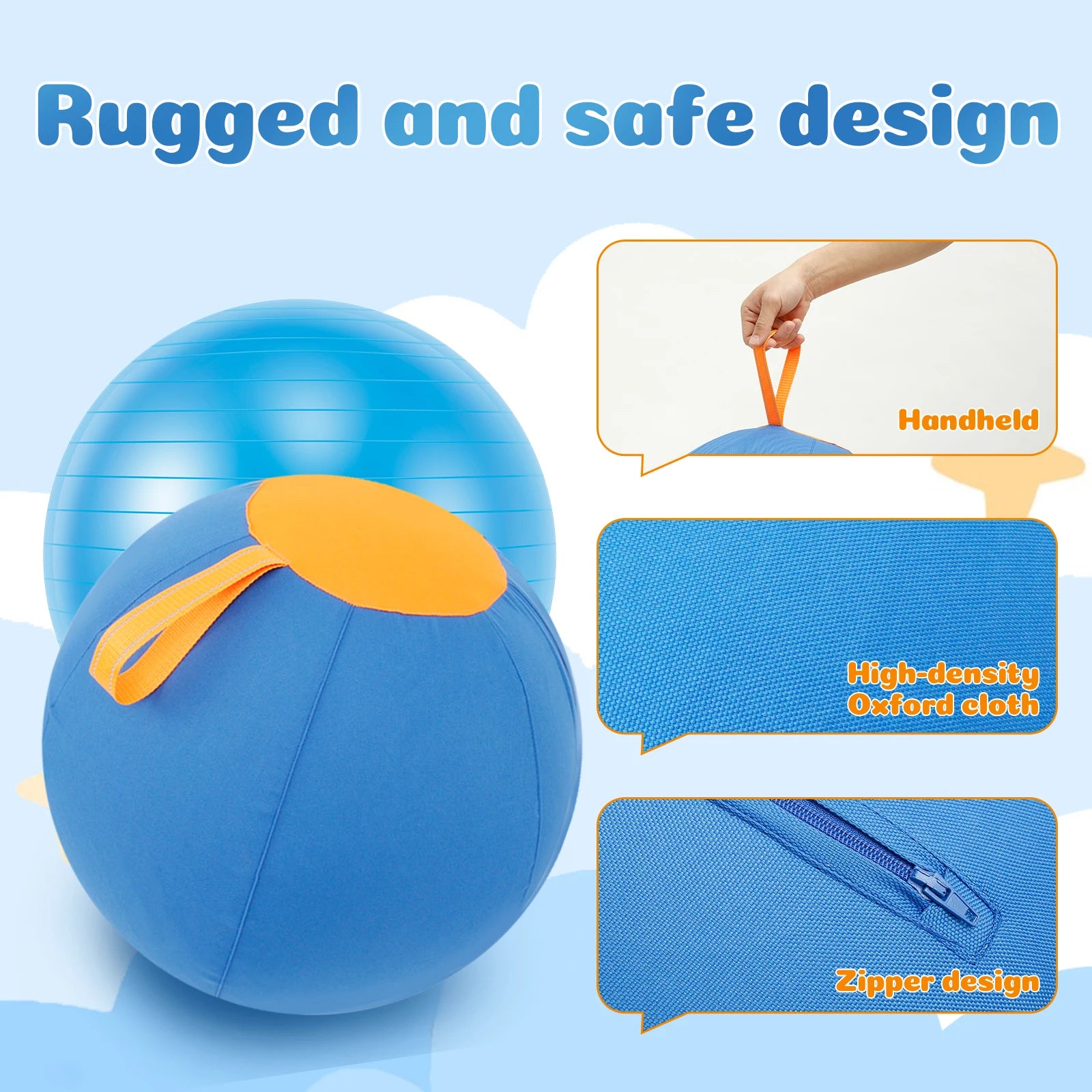 Durable Inflatable Herding Ball for Dogs – Outdoor Interactive Self-Play Training Toy for Active