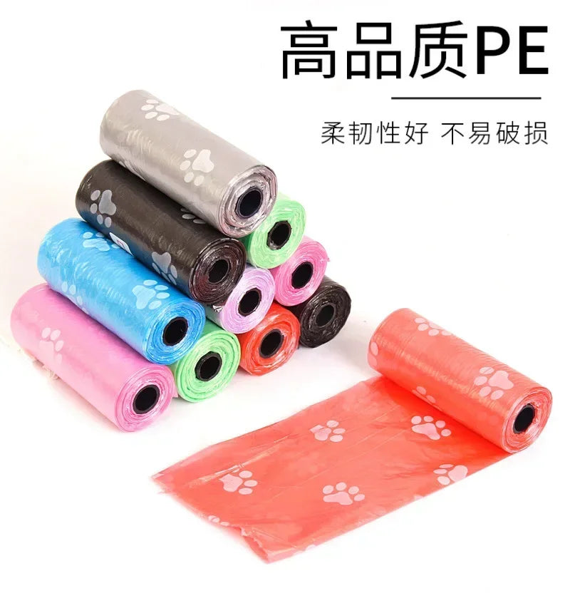 15 Bags/Roll Dog Poop Bags – Leak-Proof Refill Rolls for Outdoor Pet Waste Disposal