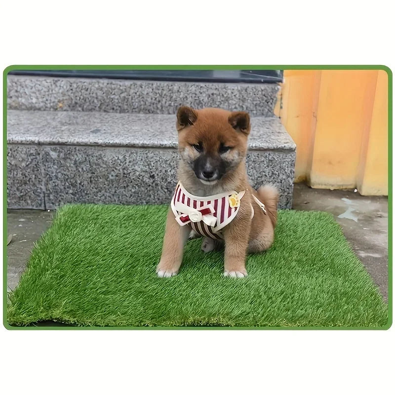 Reusable & Washable Dog Grass Mat – Odor-Control Artificial Turf Pee Pad with Non-Slip Base for Pet Training