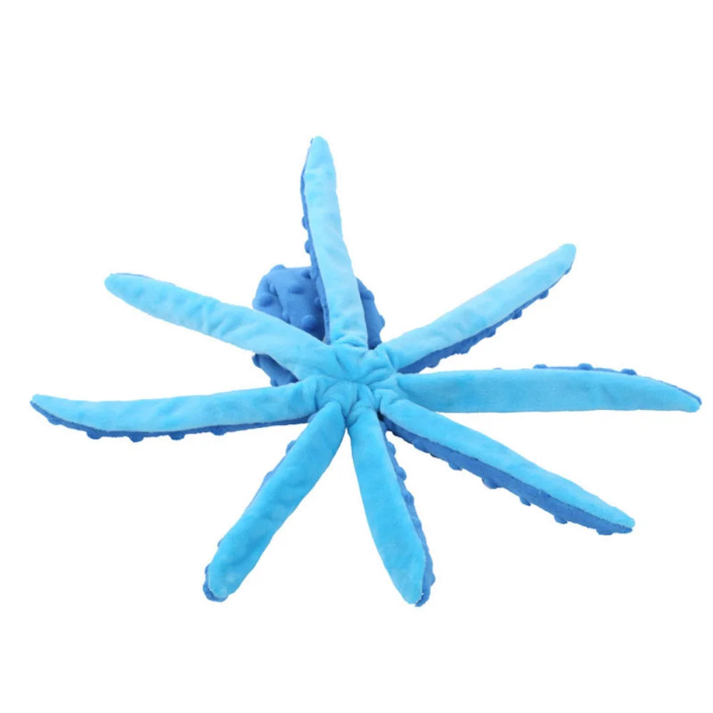Interactive Plush Octopus Pet Toy – Bite-Resistant Voice Puzzle Toy for Cats & Dogs – Chew & Teeth Cleaning Pet Toy