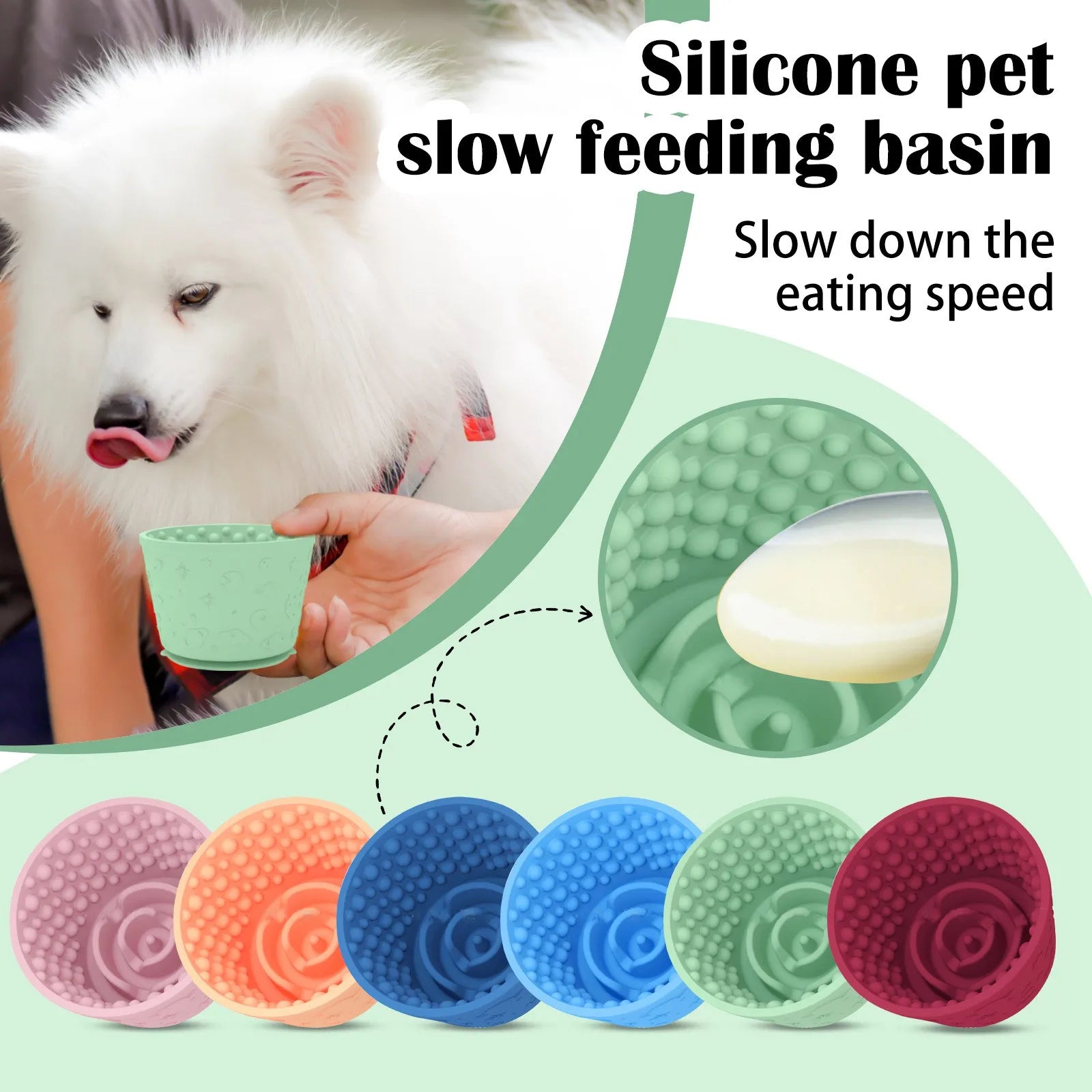 Dog Licking Mat Bowl – Anxiety Relief Slow Feeder Treat Dispenser, Freezer-Safe & Non-Slip Silicone Mat for Dogs