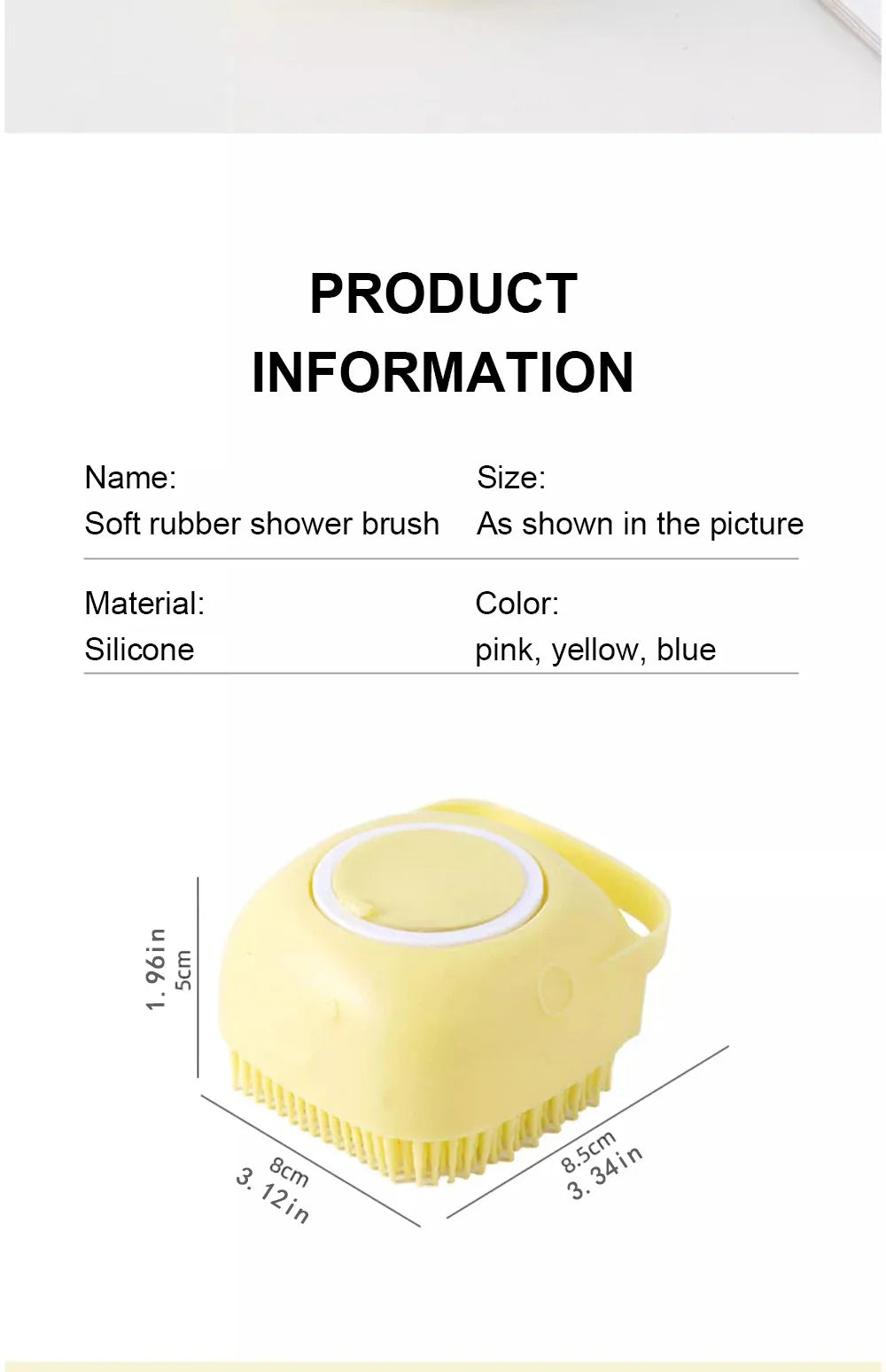 Soft Silicone Pet Bath Massage Brush – Multifunctional Grooming Tool for Dogs & Cats