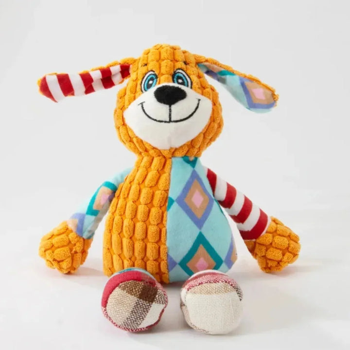Plush Puzzle Pet Toy – Interactive Bite-Resistant Squeaky Chew Toy for Dogs & Cats, Teeth Cleaning Animal Shape