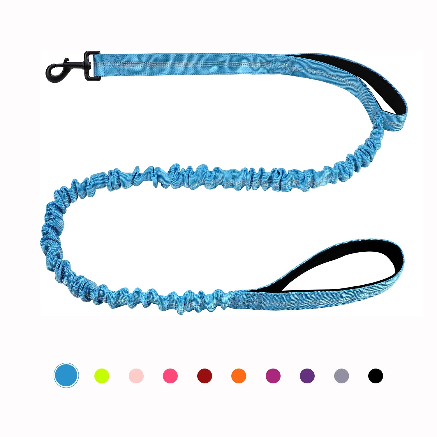 Bungee Dog Leash, Heavy Duty Dog Leash with Shock Absorption, 2 Padded Handles Training Leash, Improved Dog Safety and Comfort
