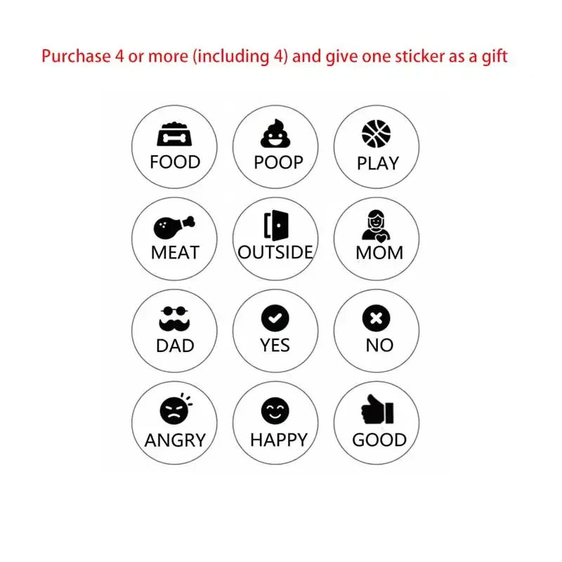 🎤 Pet Communication Button – Recordable Talking Training Toy with Cute Claw Print Design 🐾💡