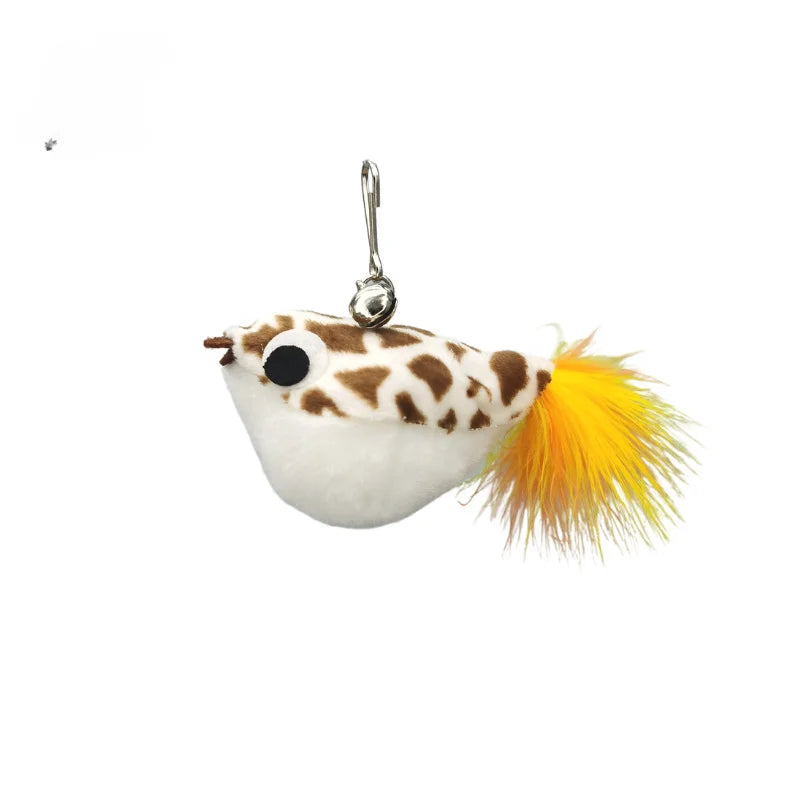 Hands-Free Bird & Feather Cat Wand – Suction Cup Interactive Toy with Bell