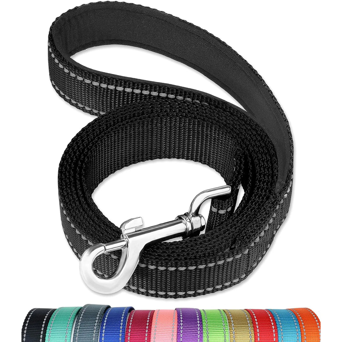 Reflective Dog Leash with Soft Padded Handle – High-Visibility Training Lead