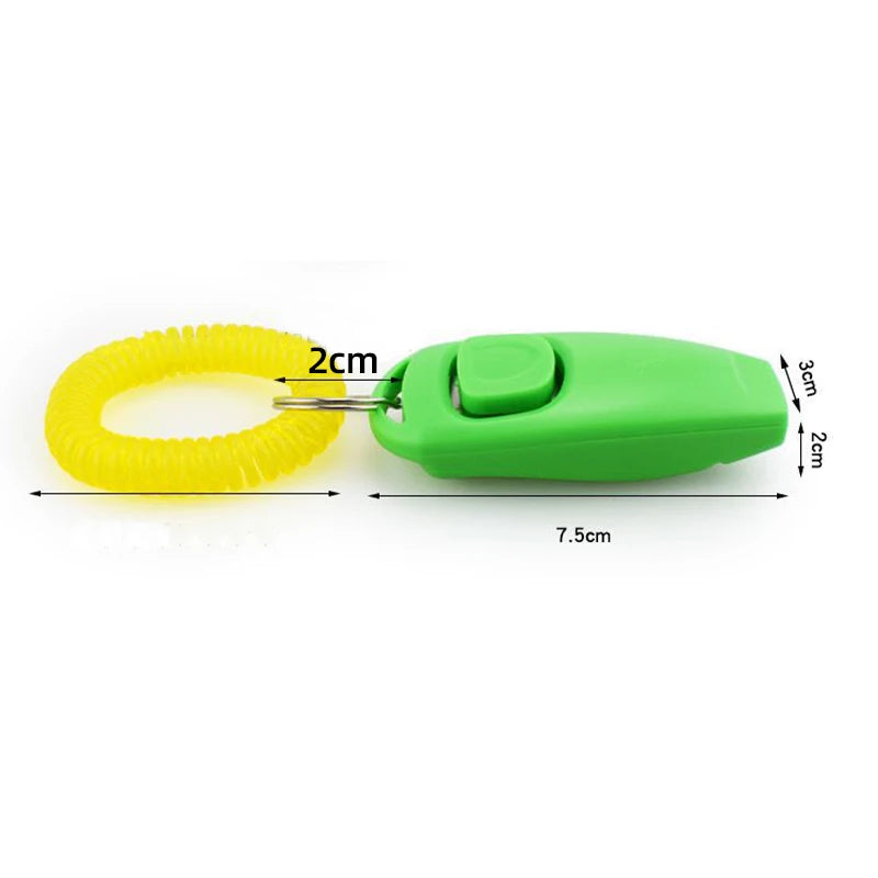 2-in-1 Pet Clicker & Dog Training Whistle with Key Ring – Obedience Training Tool for Dogs & Cats