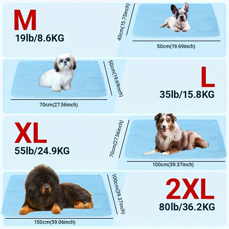 2025 Upgraded Ice-Cool Pet Cooling Mat – Sweat-Absorbent Summer Bed for Small, Medium & Large Pets (4 Sizes Available)