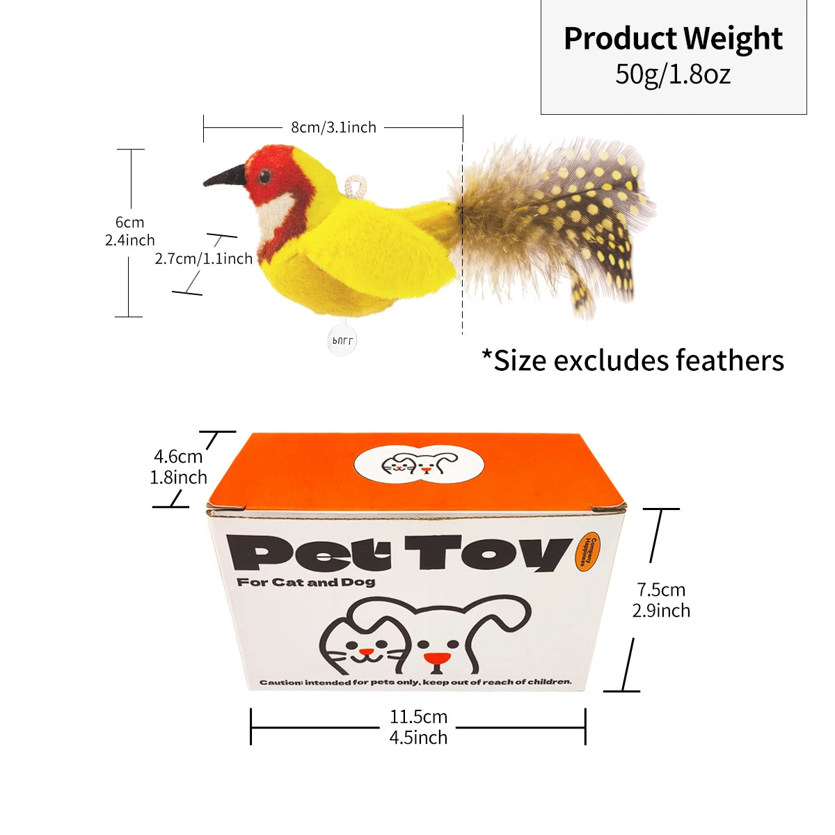 Chirp Bird Interactive Cat Toy with Realistic Sound 🐦🐾