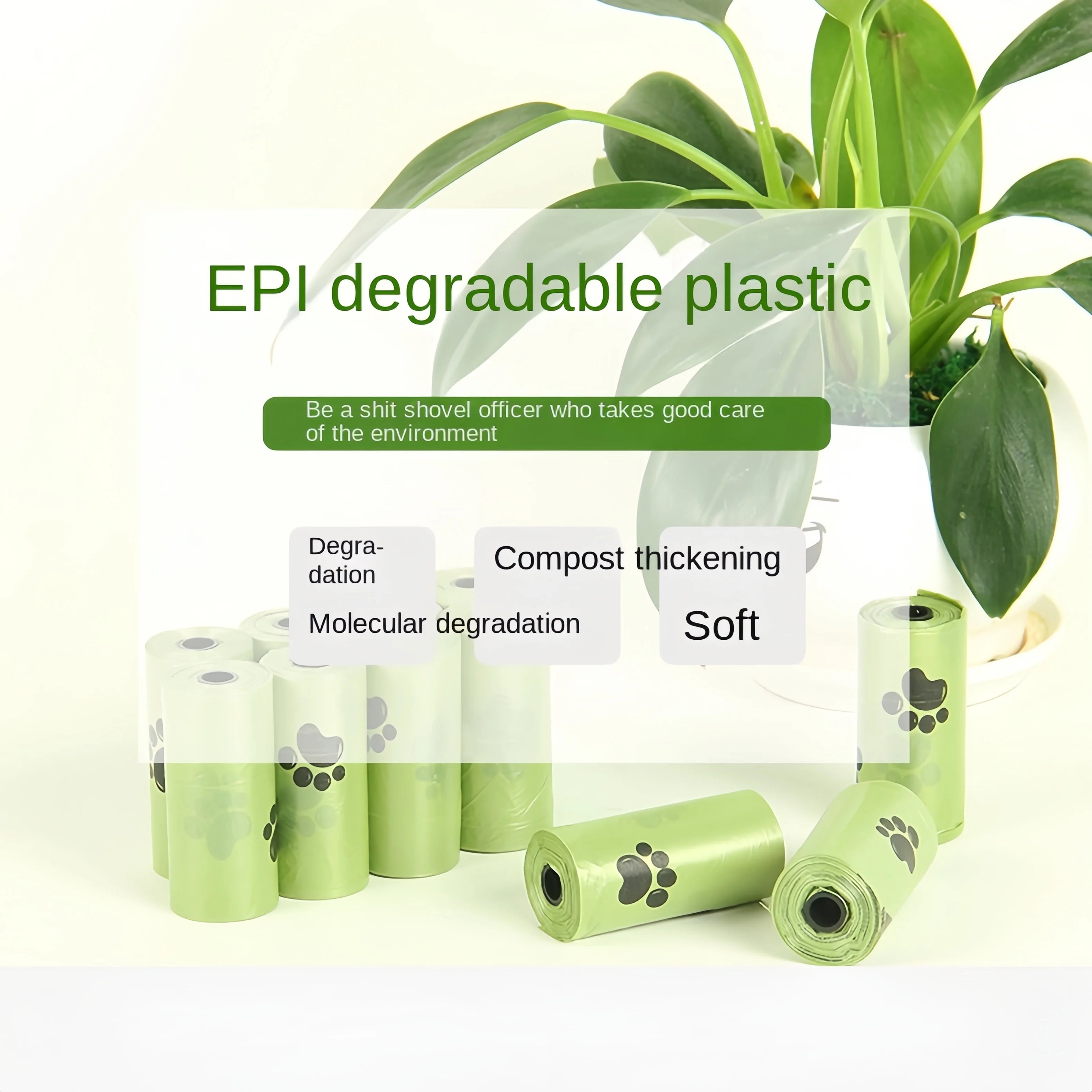 Biodegradable Dog Poop bags with Dispenser