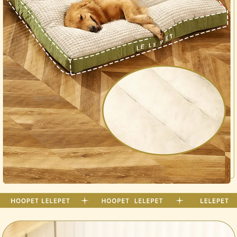 HOOPET Warm Dog Sleeping Bed – Soft Fleece Detachable Blanket Cushion for Small, Medium & Large Dogs
