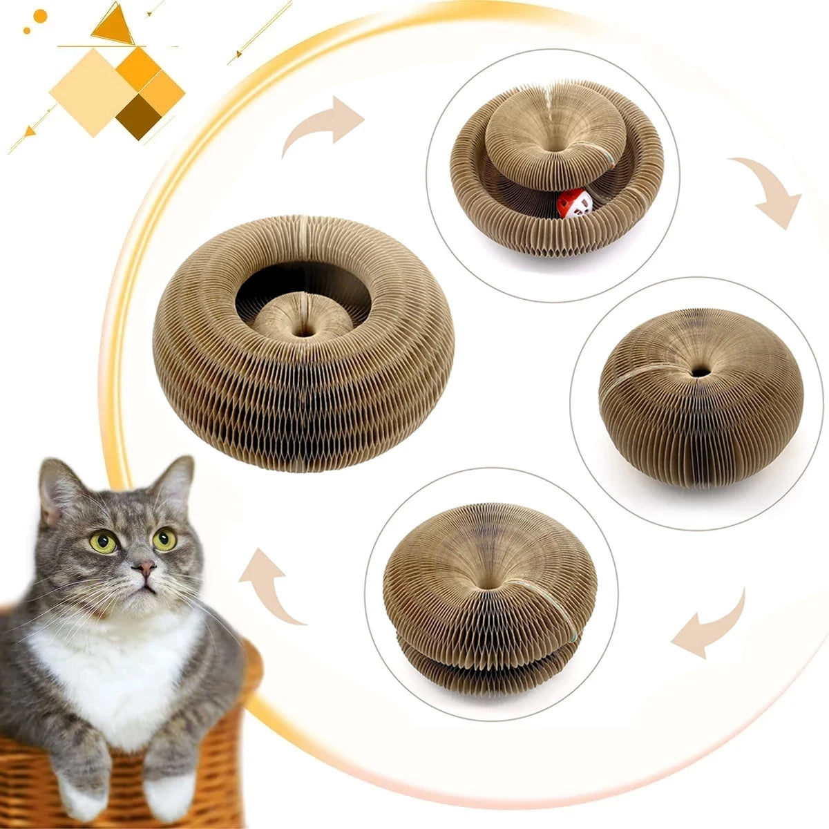 🐾 Magic Cat Scratch Organ Board – 3-in-1 Cat Claw Grinding, Climbing & Play Toy