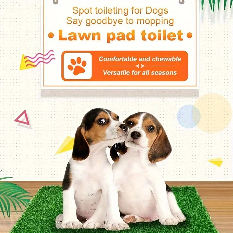 Reusable & Washable Dog Grass Mat – Odor-Control Artificial Turf Pee Pad with Non-Slip Base for Pet Training