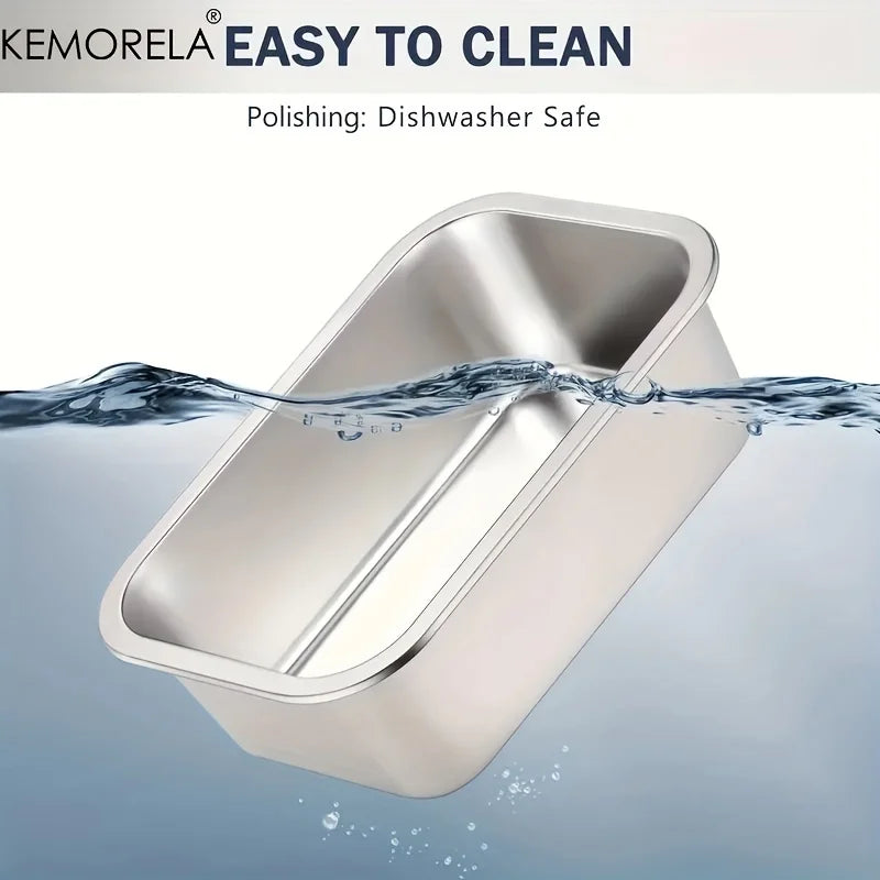 KEMORELA Stainless Steel Dog Bowl - 3.2L & 4.7L Large Capacity Anti-Overturning Pet Food & Water Bowl for Small & Large Dogs