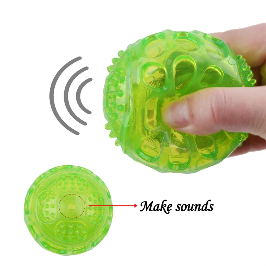 Waterproof Squeaky Dog Ball – Bite-Resistant Chew & Training Toy ⚽🐾