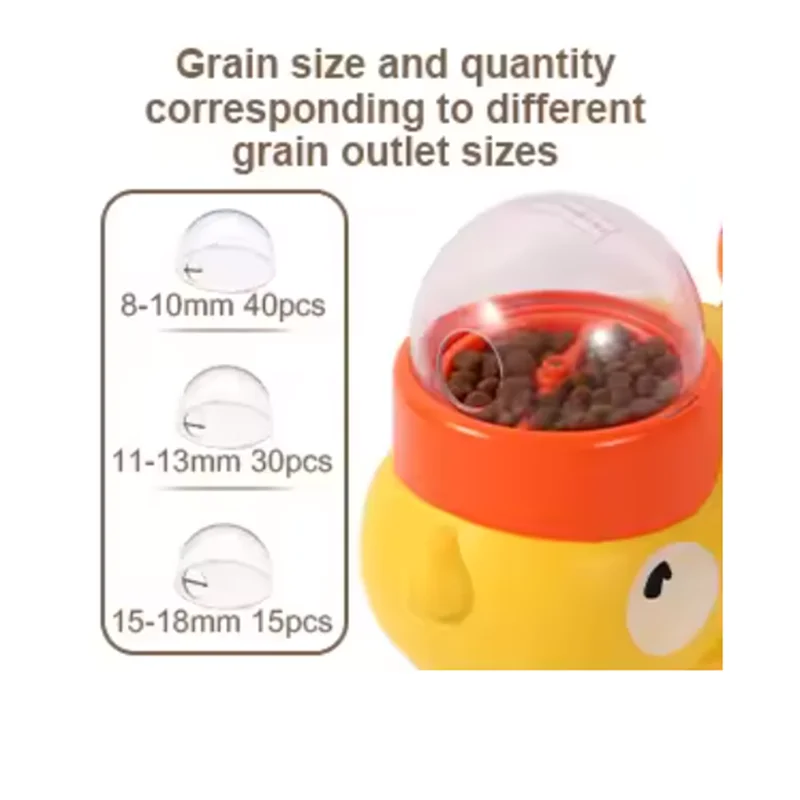 Yellow Duck-Shaped Interactive Treat Dispenser – Slow Feeder & Puzzle Toy for Cats & Dogs