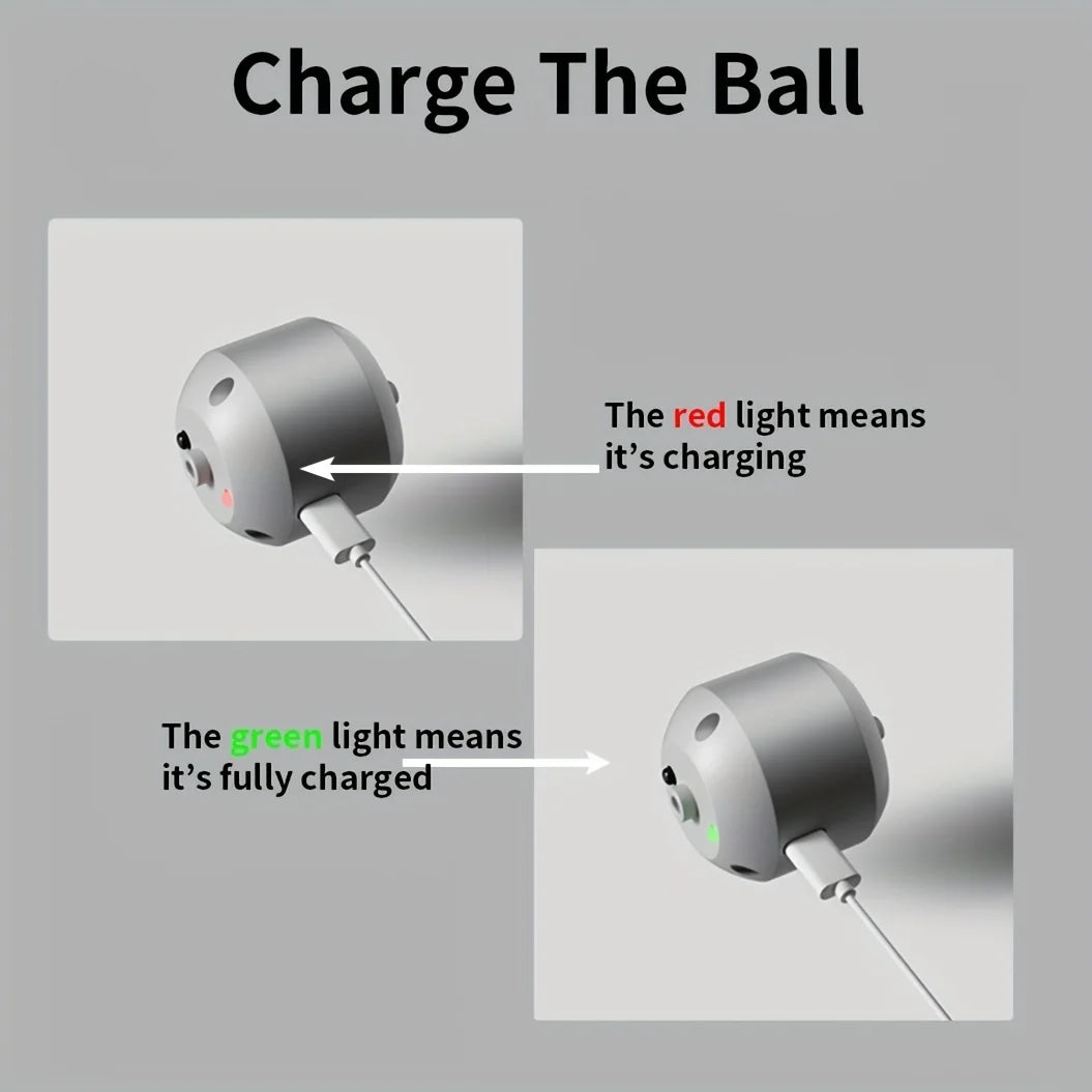 Smart Dog Toy Ball – USB Automatic Bouncing Rolling Ball with RGB Lights