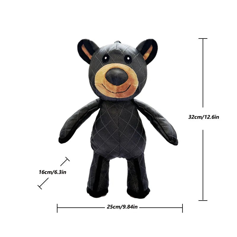 Robust Bear Plush Dog Toy – Squeaky Interactive Play 🧸🐕