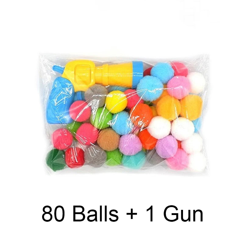 🎯 Cat Plush Ball Shooting Gun – Mini Silent Launcher Toy for Interactive Play & Stress Relief