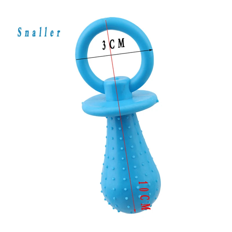 Pet Rubber Pacifier Dog Toy – Interactive Chew Soother for Dogs & Cats, Elastic Teeth Cleaning Toy