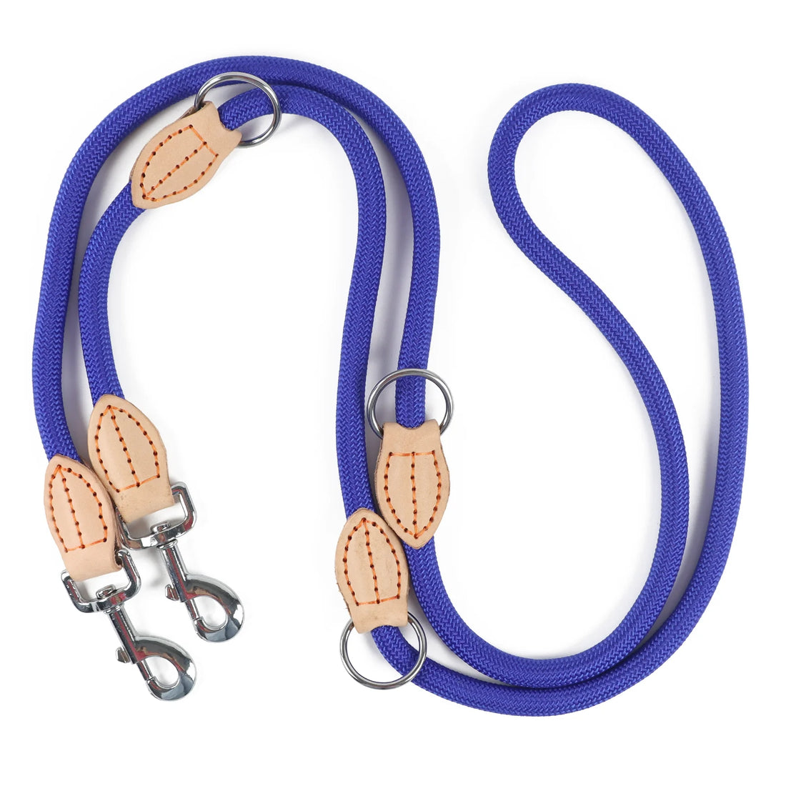 🐕‍🦺 210cm Multipurpose Adjustable Double Dog Leash – Hands-Free Luxury Nylon Leash for 2 Small/Medium Dogs