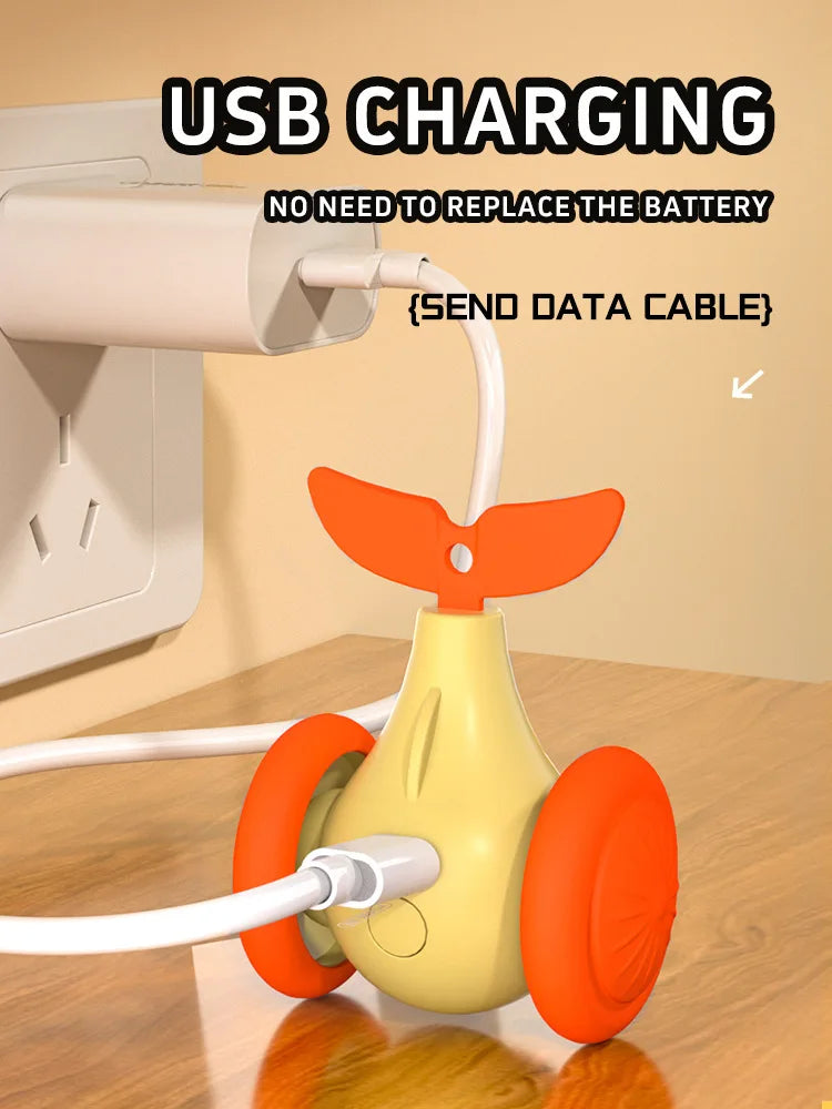 Interactive Electric Whale Cat Toy – Automatic Teaser Car with Obstacle Avoidance for Kittens