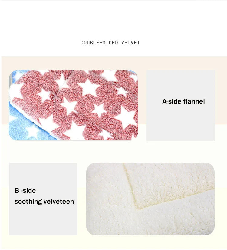 Flannel Pet Mat – Thick Sleeping Blanket Bed for Dogs & Cats, Soft Pet Rug for Small to Large Pets