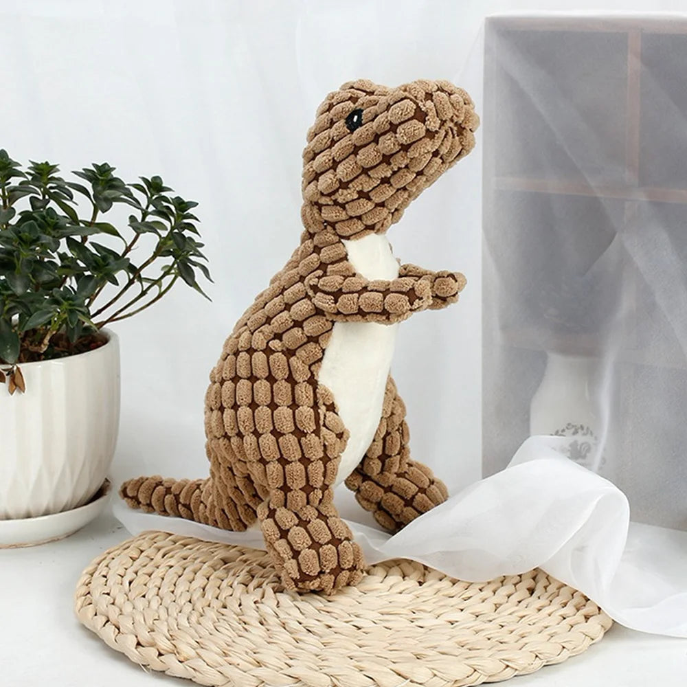 Plush Dinosaur Chew Toy – Soft Interactive Toy for Cats & Small Dogs