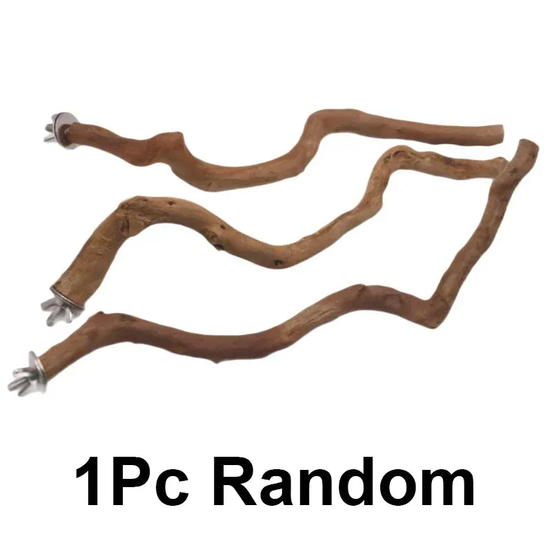 Natural Bird Perch Stand – Climbing & Paw Grinding Branch for Parrots