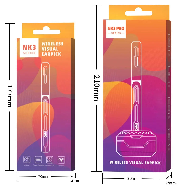 HD Ear Cleaner with Camera – NK3 Otoscope Wax Removal Tool Set with USB-C Charging & Endoscope for Ear Cleaning