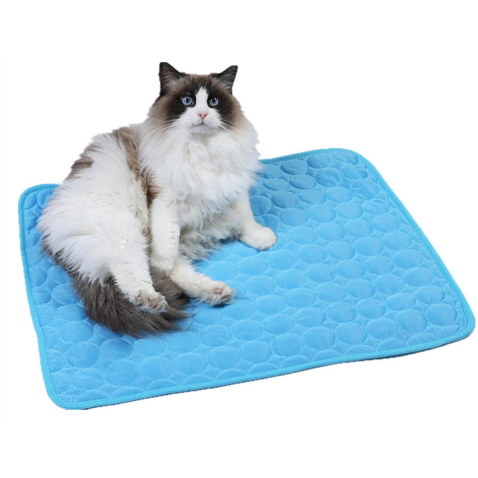 DualPet Cooling Pad for Dogs & Cats – Washable Summer Gel Ice Mat for Small to Large Pets, Cool Mattress Blanket