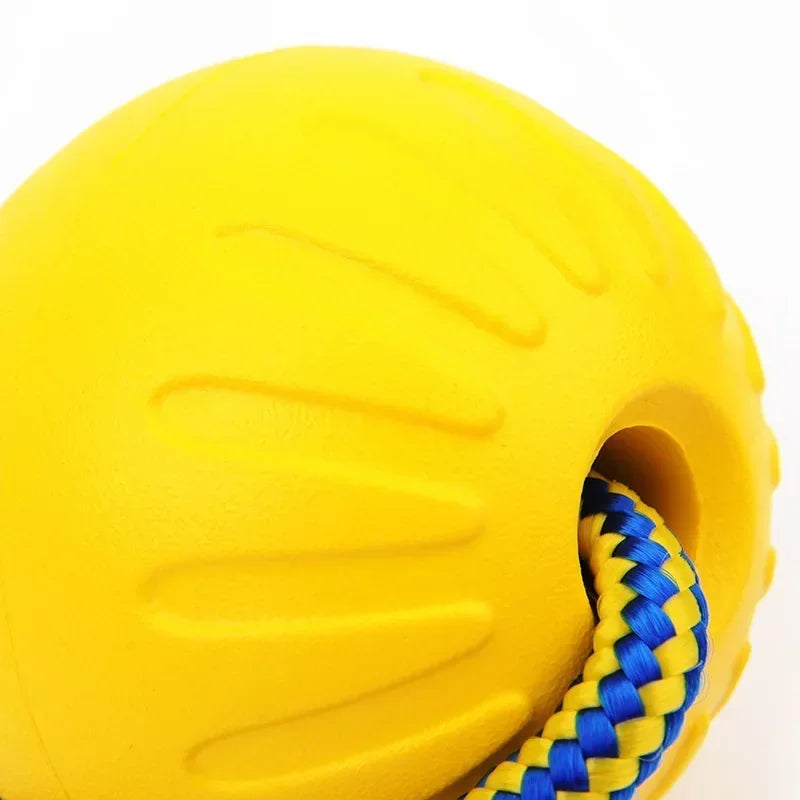 Indestructible Chew Ring Toy – Bite-Resistant Rope Ball for Dogs