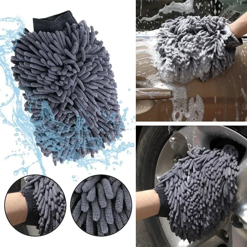 Pet Grooming Glove Towel – Quick-Dry Chenille Mitt for Dogs (All Sizes)