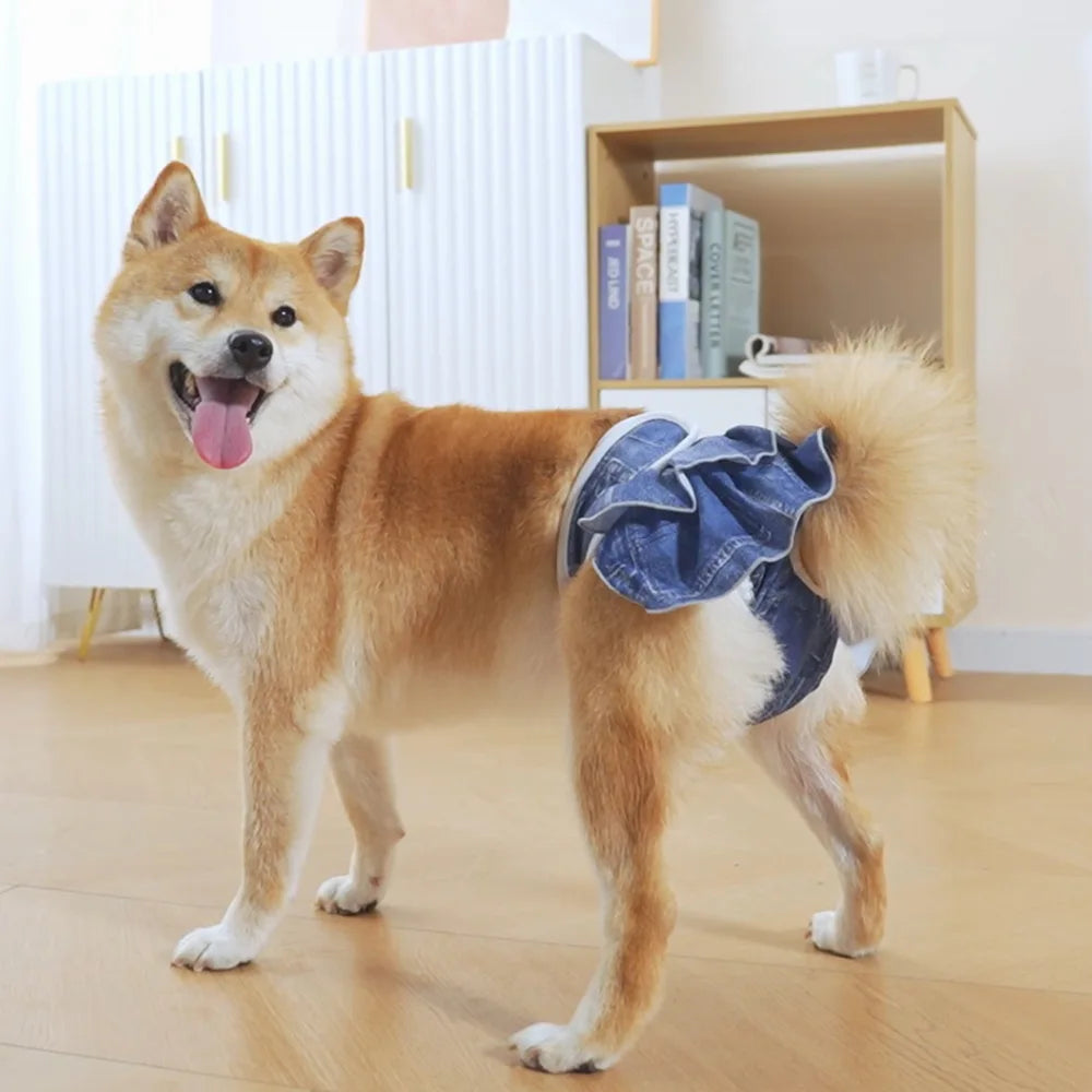 Reusable Female Dog Diapers – Washable, Highly Absorbent Doggie Diaper Shorts for Girl Dogs in Heat & Incontinence