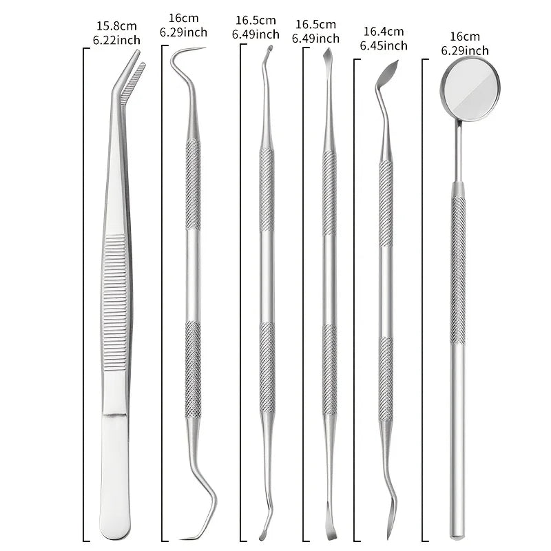 6pcs Soundwave Tartar Remover Kit for Dogs and Cats – Pet Dental Cleaning & Teeth Care Tool Set