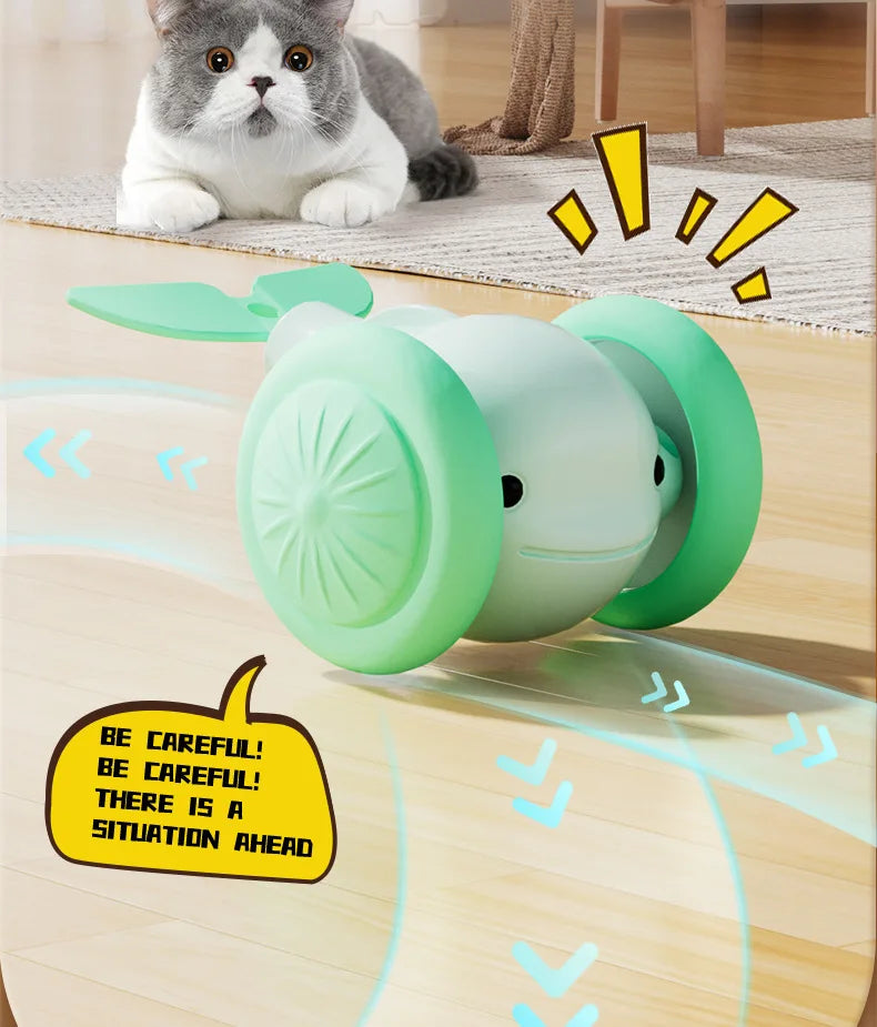 Interactive Electric Whale Cat Toy – Automatic Teaser Car with Obstacle Avoidance for Kittens