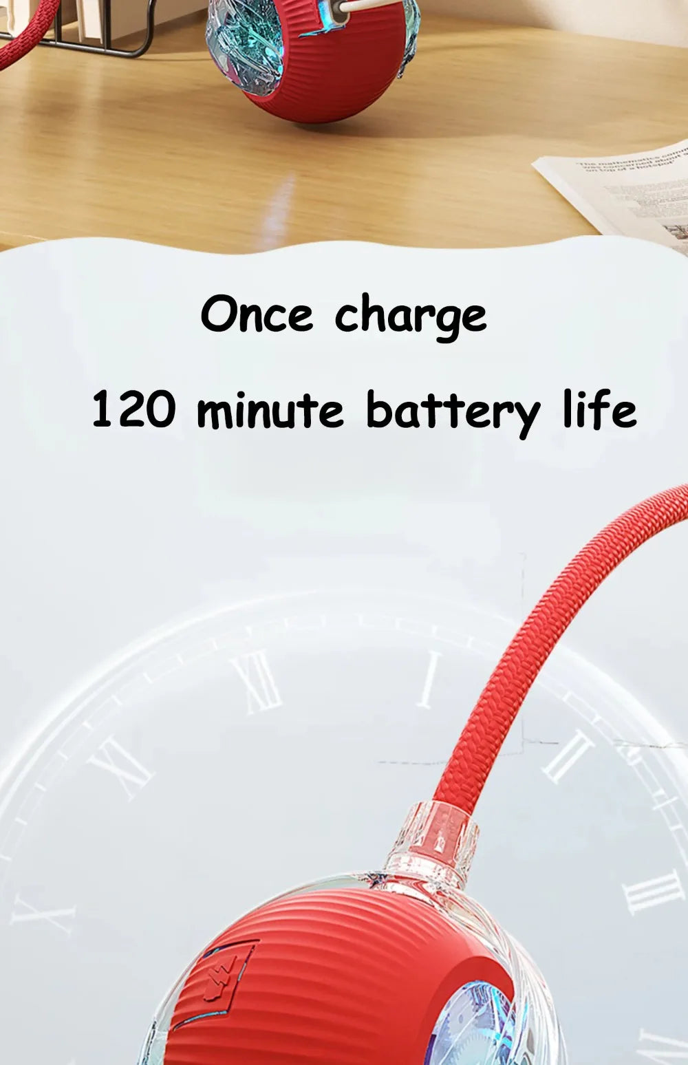 Smart Rolling Cat Toy – Rechargeable Ball with Faux Tail & Mouse Simulation