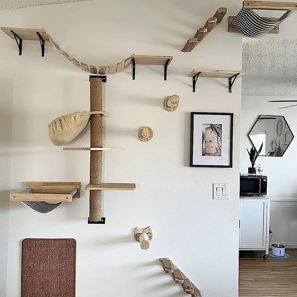 🐾 180cm Large Cat Tree Tower – Multi-Level Indoor Cat Playground with Hammock & Scratching Posts