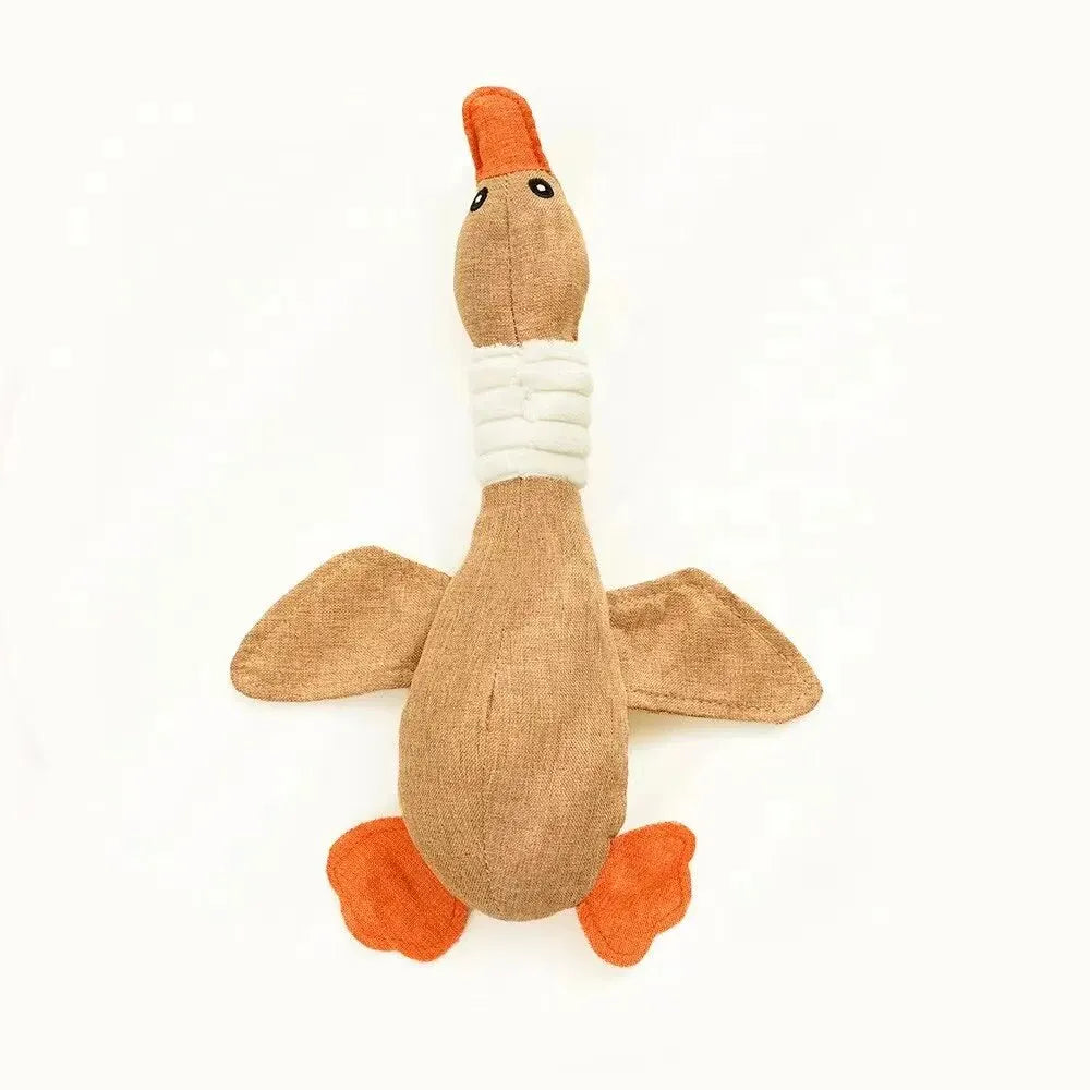 Plush Squeaky Duck Dog Toy – Soft Chew Toy for Small to Large Dogs